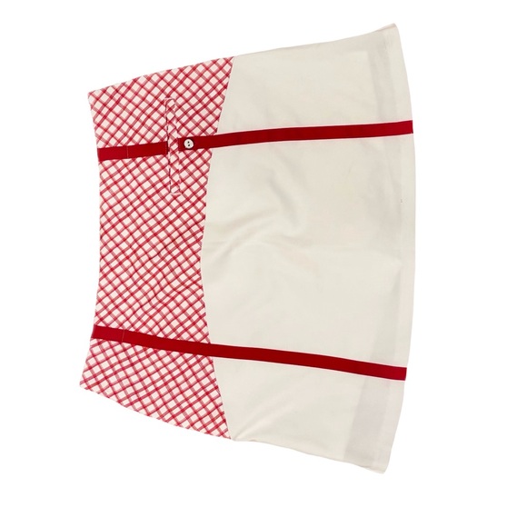Women’s Lady Hagen Size 8 Golf or Tennis Skort Skirt White Pink Check - Picture 2 of 6